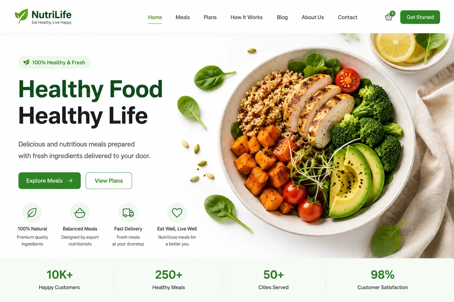Health & Wellness project website screenshot